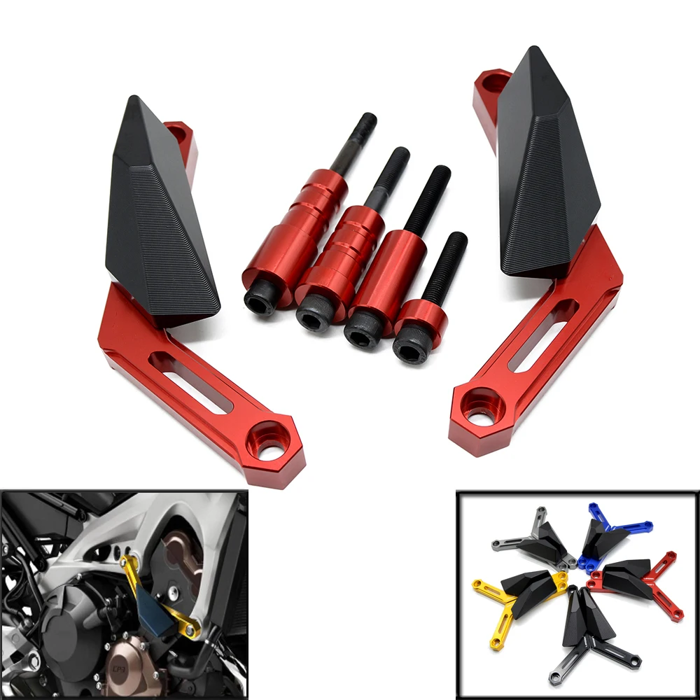 

For new Moto CNC Frame Sliders crash pads protect Motorbike Falling Protector For YAMAHA MT-09 MT 09 MT09 2013-2016 2014 2015
