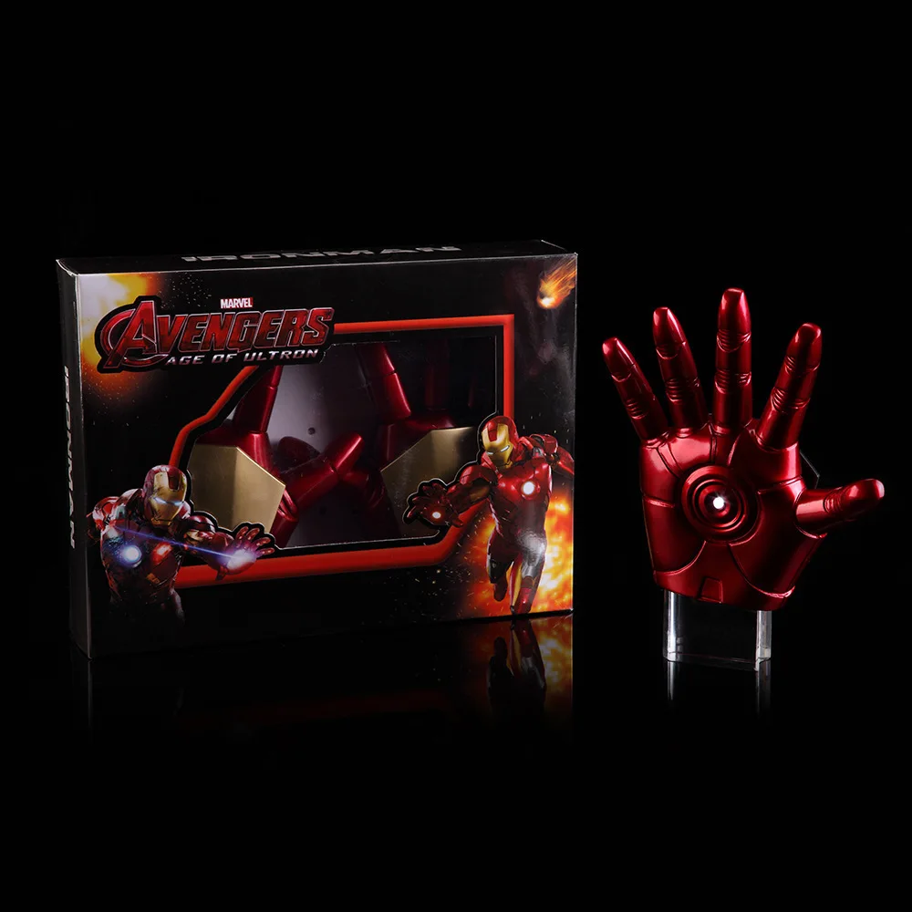 

New Avengers Age of Ultron Iron Man Gloves with LED Light PVC Action Figure Collectible Model Toys