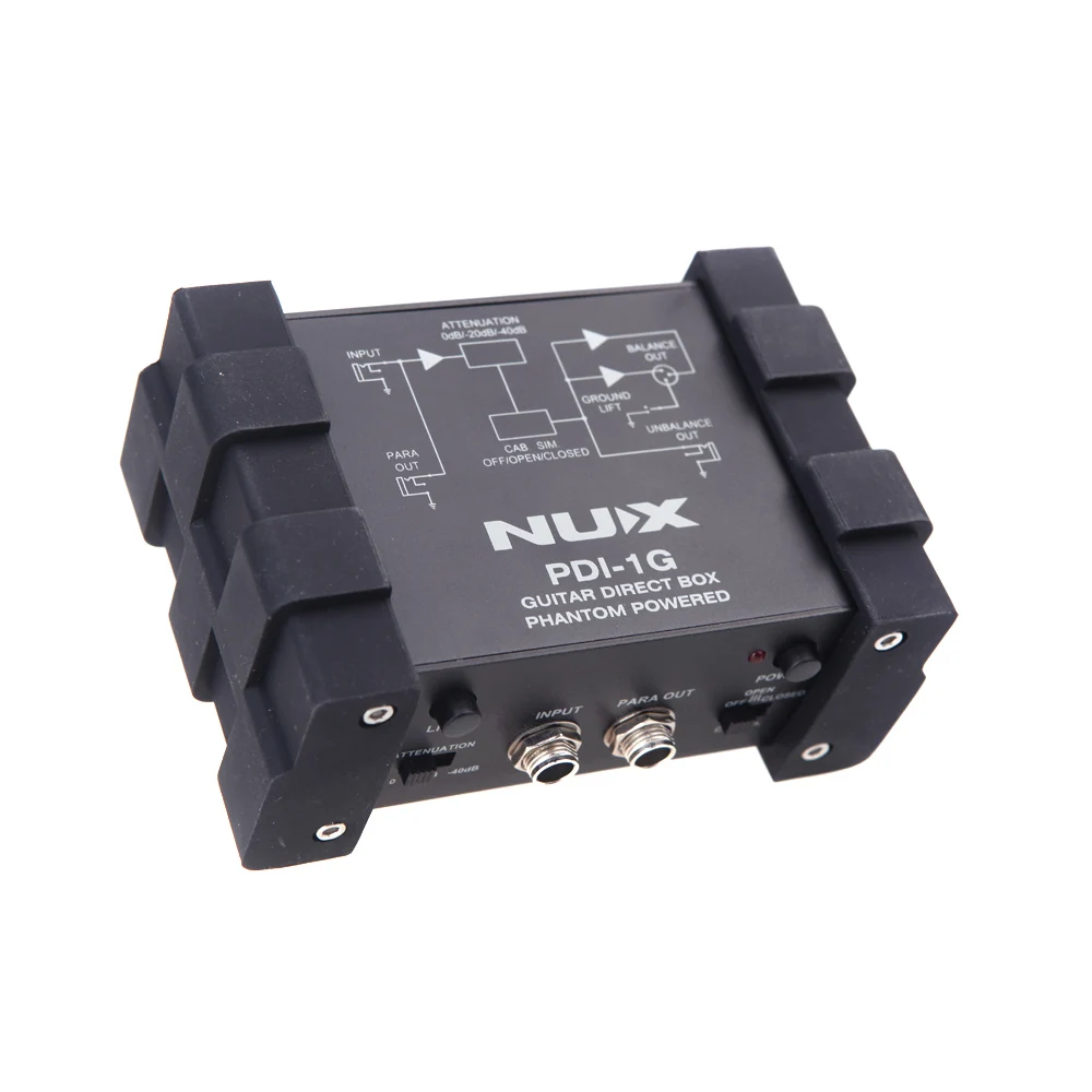 NUX PDI-1G гитары прямого впрыска Phantom power Box аудио микшер Para Out