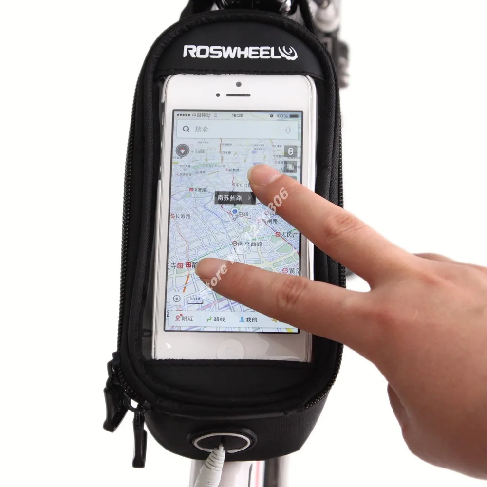 Excellent ROSWHEEL Hot Sale Bicycle Accessories Cycling Bike   Frame Front Tube Touch Screen Bags Panniers Holder   Pouch for Cell Phone 19