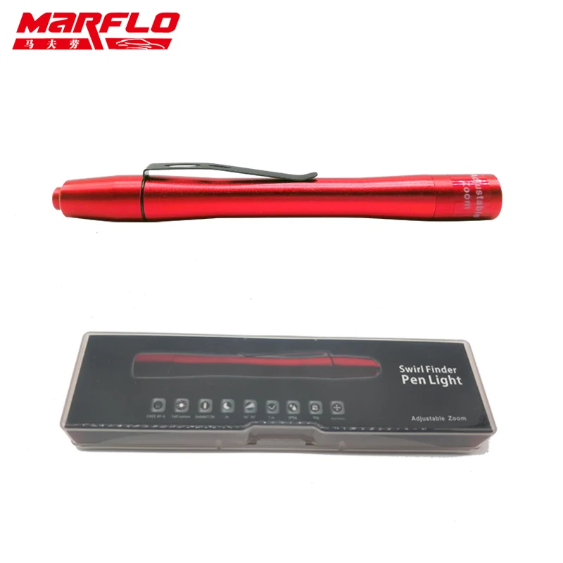 Marflo Car Paint Checking Swirl Finder Light Pen Lighter For Car Washing And Paint Finish Tools BT-7018