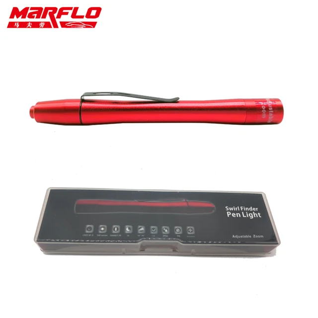 Marflo Car Paint Checking Swirl Finder Light Pen Lighter for Car Washing and Paint Finish Tools