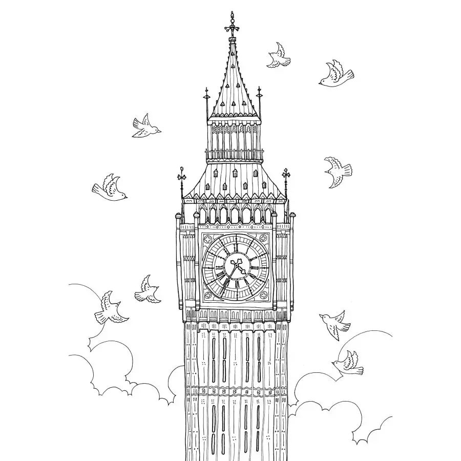 Londra libri Da Colorare per bambini per adulti Alleviare Lo Stress Ammazzare il Tempo Da Viaggio Graffiti Disegno Libro libros para adultos colorear regalo