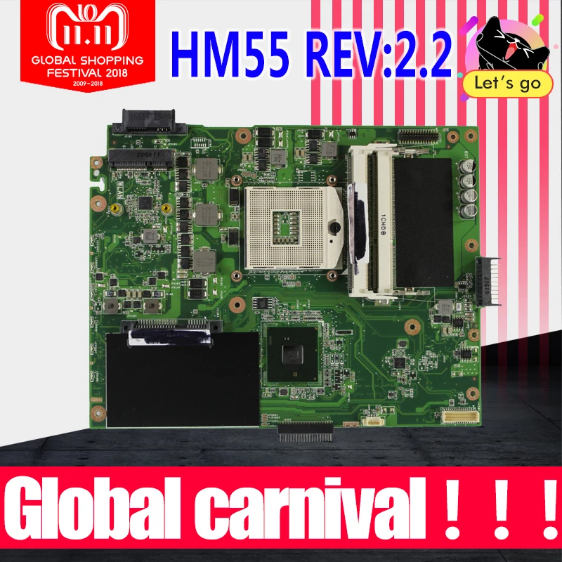 K52F Motherboard REV:2.2 HM55 DDR3 For ASUS K52 X52F A52F P52F laptop Motherboard K52F Mainboard K52F Motherboard test 100% OK K52F Motherboard REV:2.2 HM55 DDR3 For ASUS K52 X52F A52F P52F laptop Motherboard K52F Mainboard K52F Motherboard test 100% OK