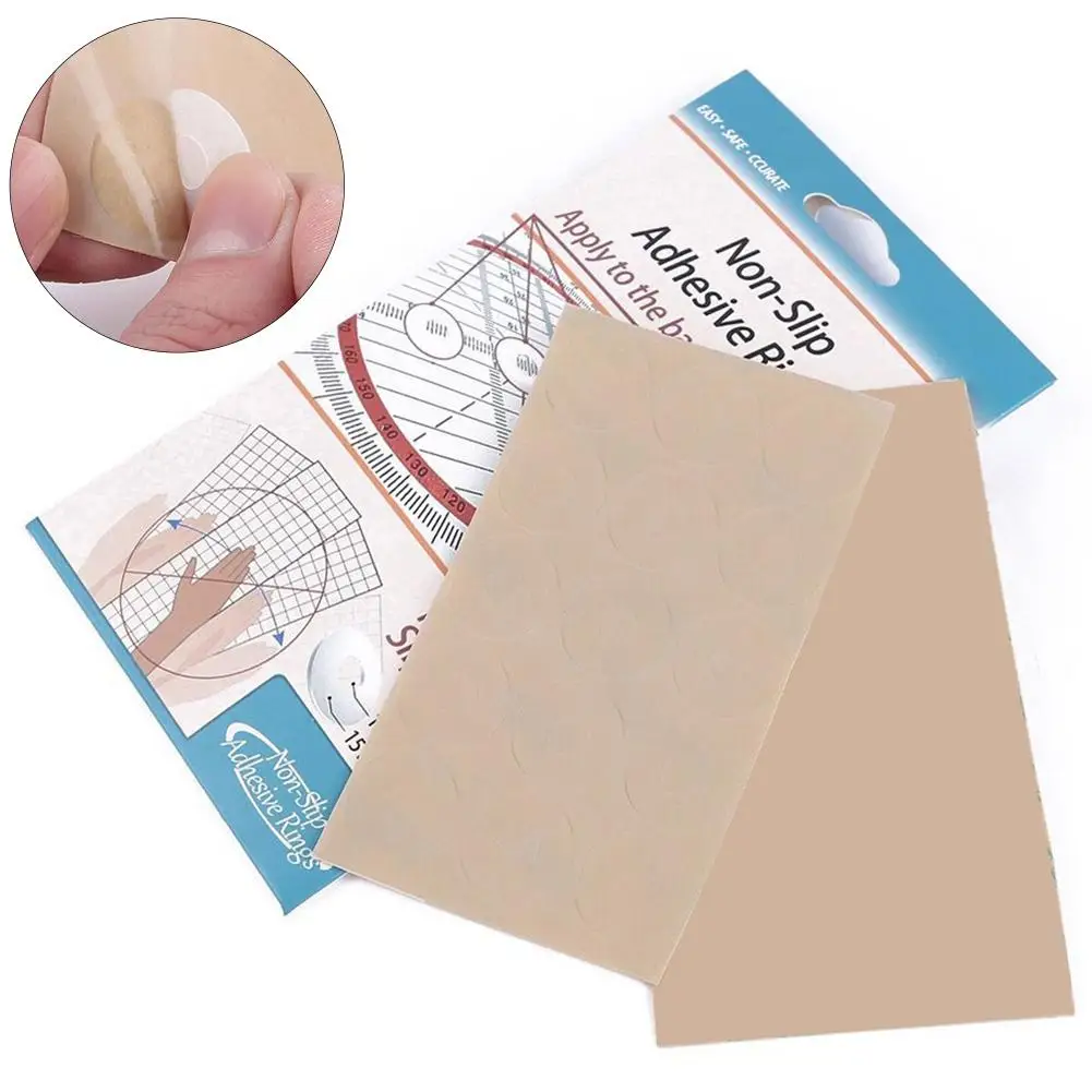 

30Pcs Clear Non-slip Adhesive Grip Rings Silicone Gel Patchwork Ruler DIY Tools