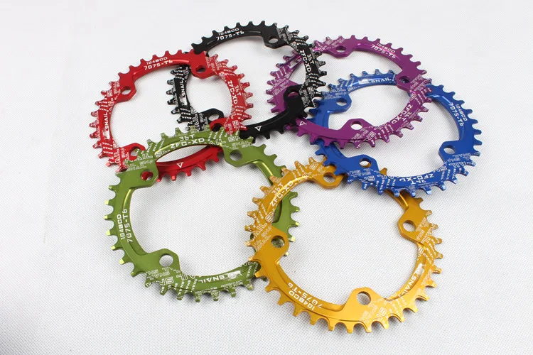 

MTB Bicycle Crank 104 BCD 32T 34T 36T Narrow Wide CNC Chain ring Oval Round Chainwheel Cycling Bicycle Crankset