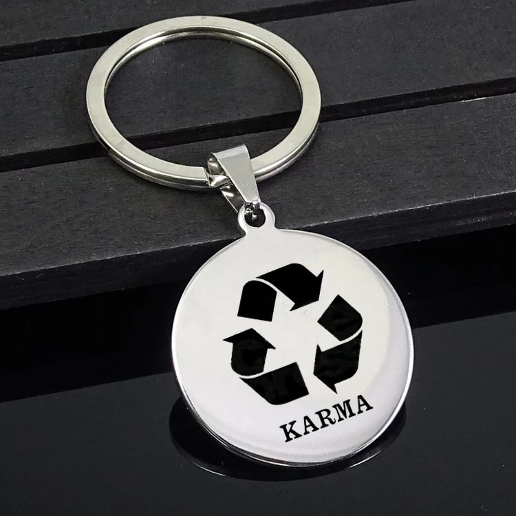 Простой модный брелок KARMA 2019 хит продаж дисковый Шарм ювелирные изделия для