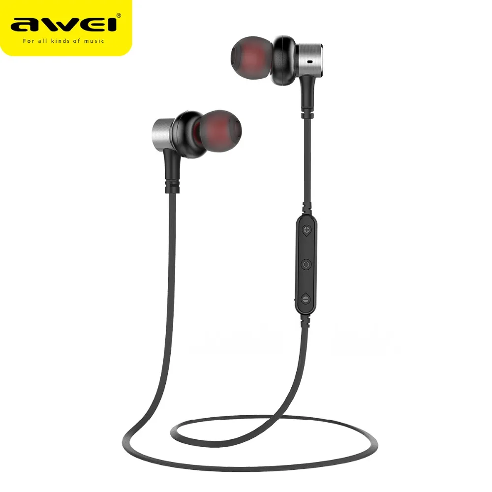 Магнитные Беспроводные Наушники AWEI B923BL Спортивная Bluetooth гарнитура бас наушники с