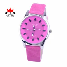 DHL libre Marca OKTIME 100 unids/lote, Colores del caramelo de Las Mujeres Laides relojes hombres reloj relojes reloj de cuarzo ocasional Unisex verano