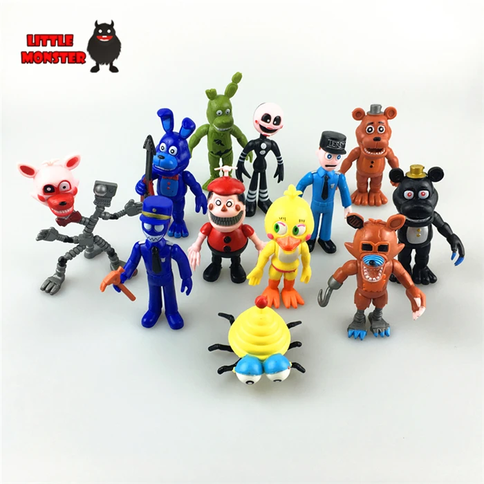 12Pcs Set FNAF Five Nights At Freddy s Toy Bonnie Foxy Chica Freddy Fazbear Bear PVC