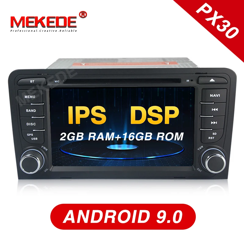 

MEKEDE IPS+DSP Pure Android 9.0 Car DVD GPS Player Stereo Radio Audio For Audi A3 S3 2003-2012 with WIFI BT multimedia