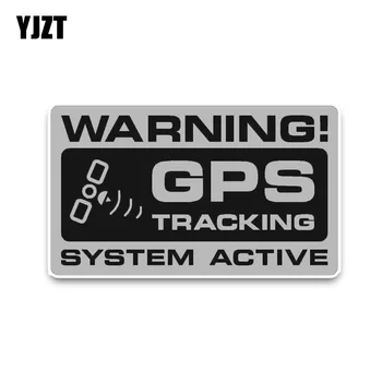 

YJZT 12.2*8CM Noticeable Warning GPS Tracking System Active Decals PVC Car Sticker C1-3060-1