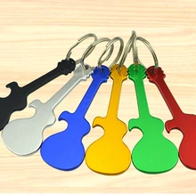 120 шт/партия Быстрая гитара формы открывалка для бутылок брелок металлический ключ кольцо-открывалка для бутылок можно сделать индивидуальный логотип