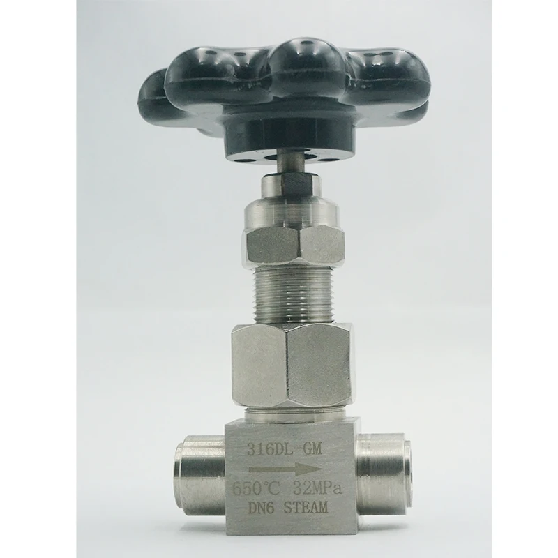 DN6 сварной игольчатый клапан контроля потока, высокого давления из нержавеющей стали SS316