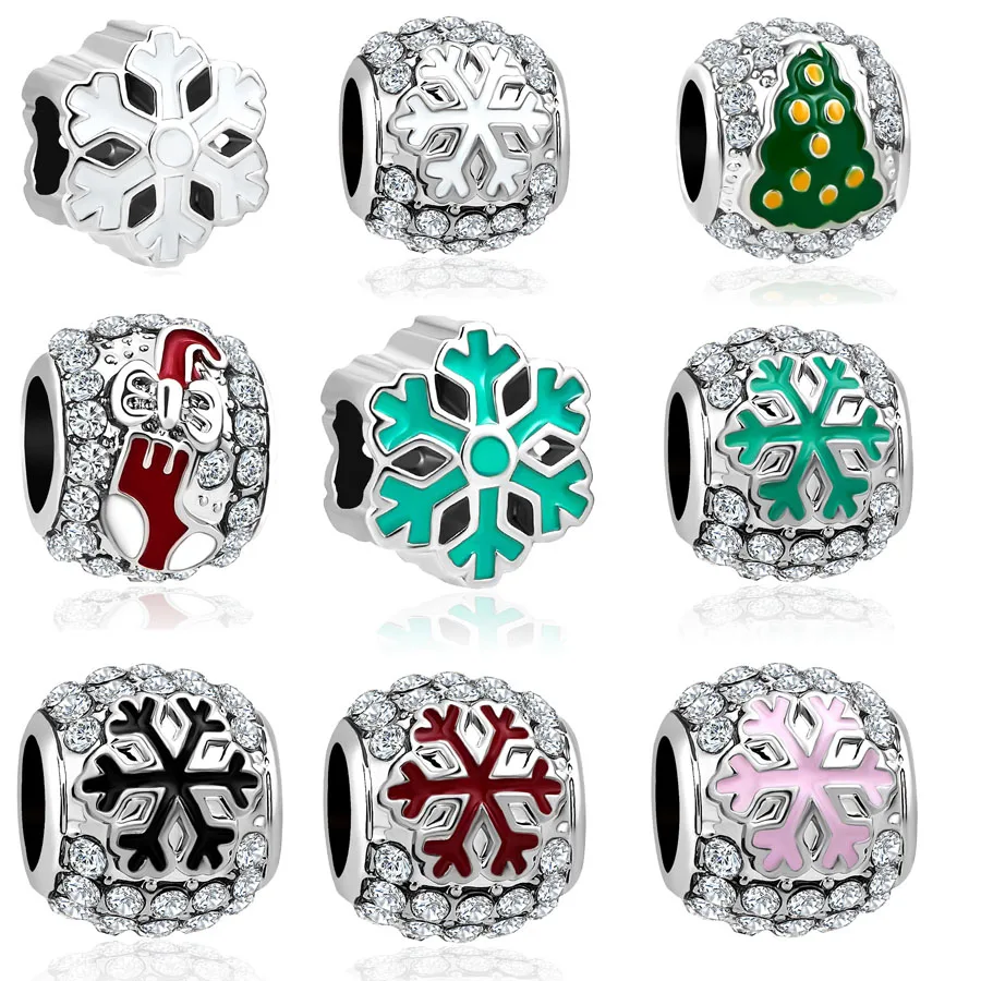 

Free Shipping Christmas's gift Silver Christmas tree socks bead charms fit Original Pandora Bracelet Jewelry DIY gifts N043
