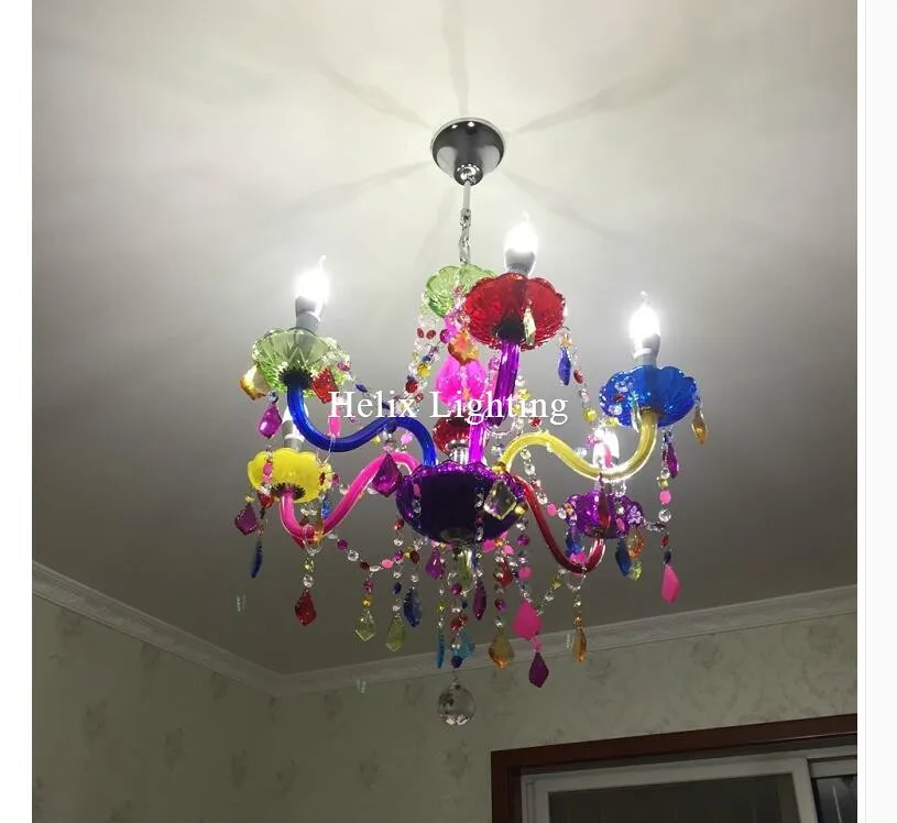 Красочная хрустальная люстра в богемном стиле украшения из кристаллов подвески