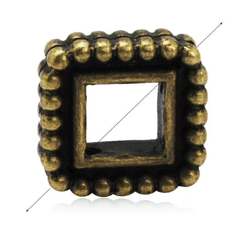 Antique Gold Square Granulated Bead Frames For Jewelry Making DIYin Jewelry Findings