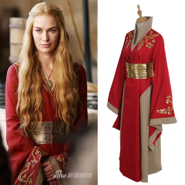 Game Of Thrones Queen Cersei Lannister Red Exclusive Dress Costume Game Of Thrones Queen Cersei Lannister Red Exclusive Dress Costume Adult Women Halloween Party Cosplay Costume 32470903479html