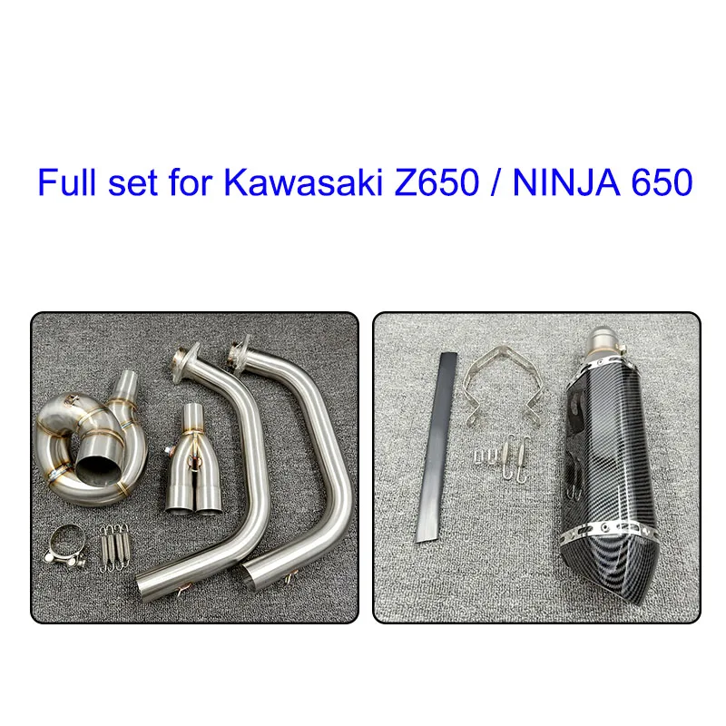 Z650 NINJA650 2017 2018 Motorbike Exhaust Full System Pipe Muffler Header Pipe Stainless Steel 51mm for Kawasaki Z650 NINJA 650 (5)