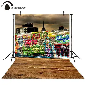

Allenjoy photography backdrop Street vintage grunge graffiti city photo background studio photophone photocall shoot prop new