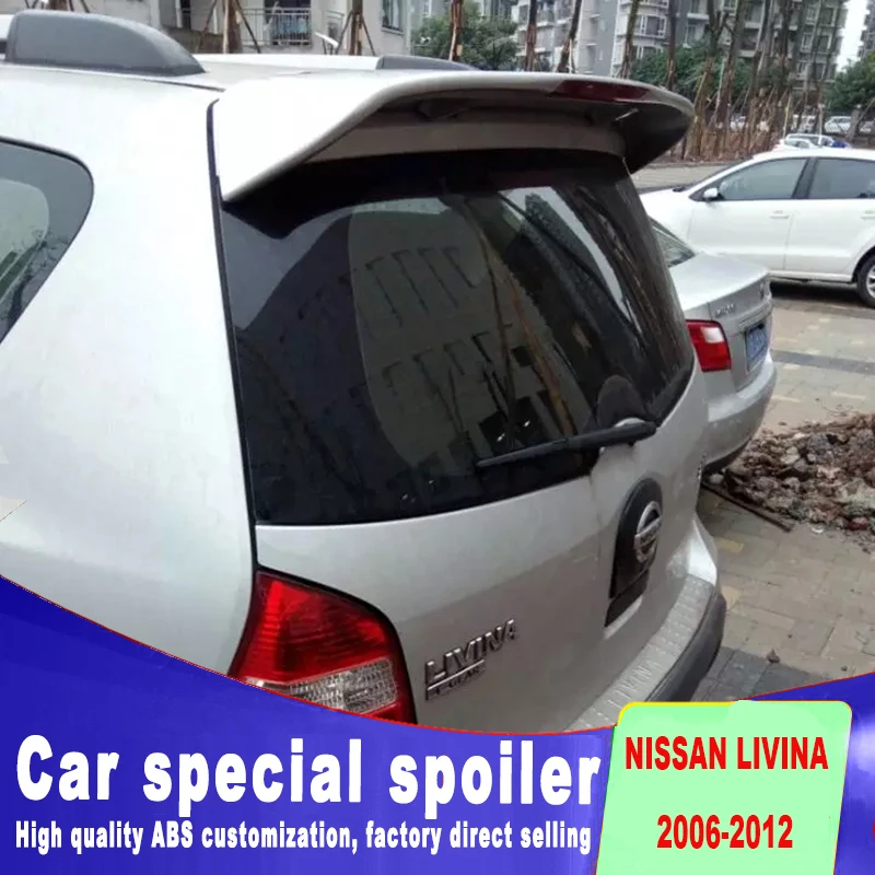 Стоп-сигнал LIVINA ABS материал для Nissan LIVINA 2006 до 2012 заднего окна спойлер на крыше белый черный или праймеры краски спойлеры