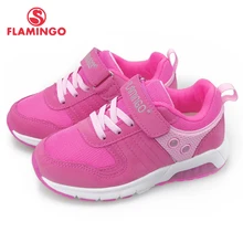 FLAMINGO LED Children Shoes Orthotic Leather Insoles Breathable Spring Kids Girl Sneaker Size 25-31 free shipping 91K-NQ-1260