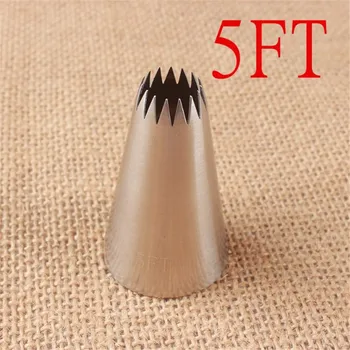 

5FT# Stainless Steel Cream Cupcake Pastry Nozzles Puffing Cookie Cake Decorating Icing Piping Tips Baking Tools