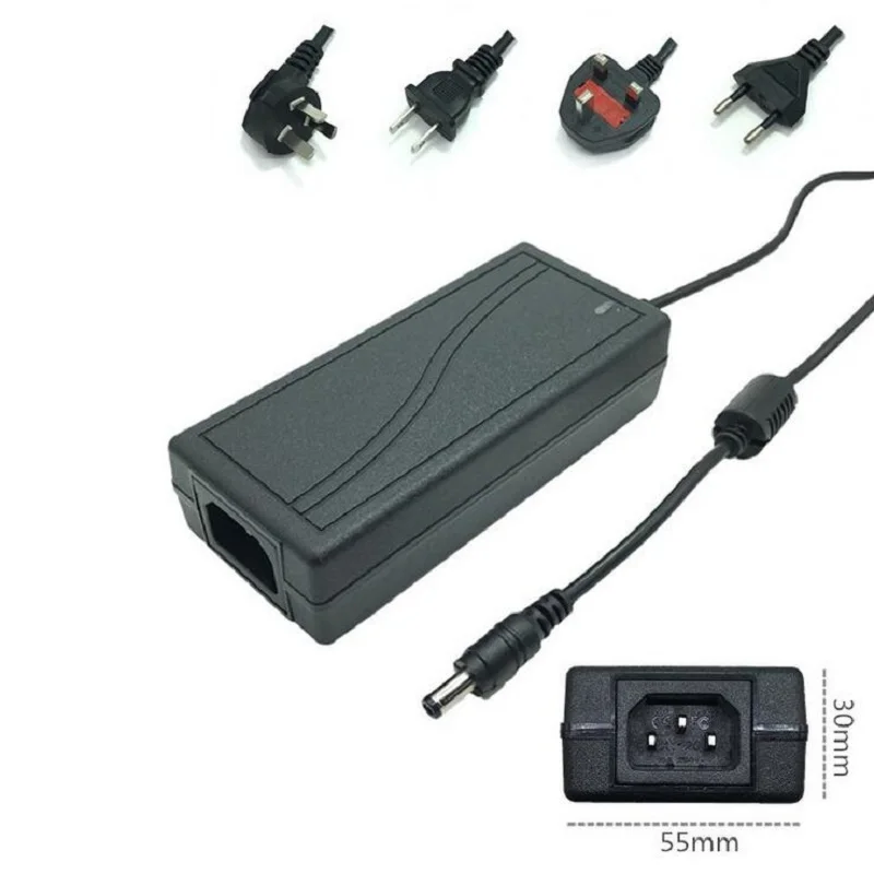 EU/US/UK Plug DC12V 5A Мощность адаптеры питания Порты и разъёмы 5 мм x 2 для ЖК дисплей