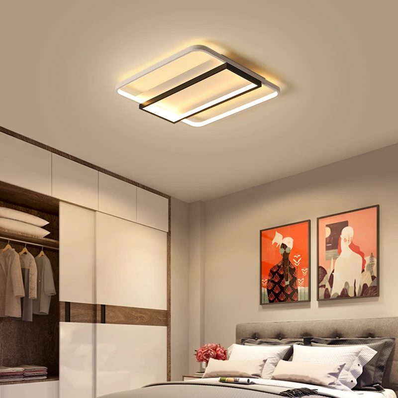 Chandelierrec современные светодиодные потолочные лампы для гостиной спальни AC85~ 265 В Домашнее освещение светильники потолочные лампы в низкие потолки