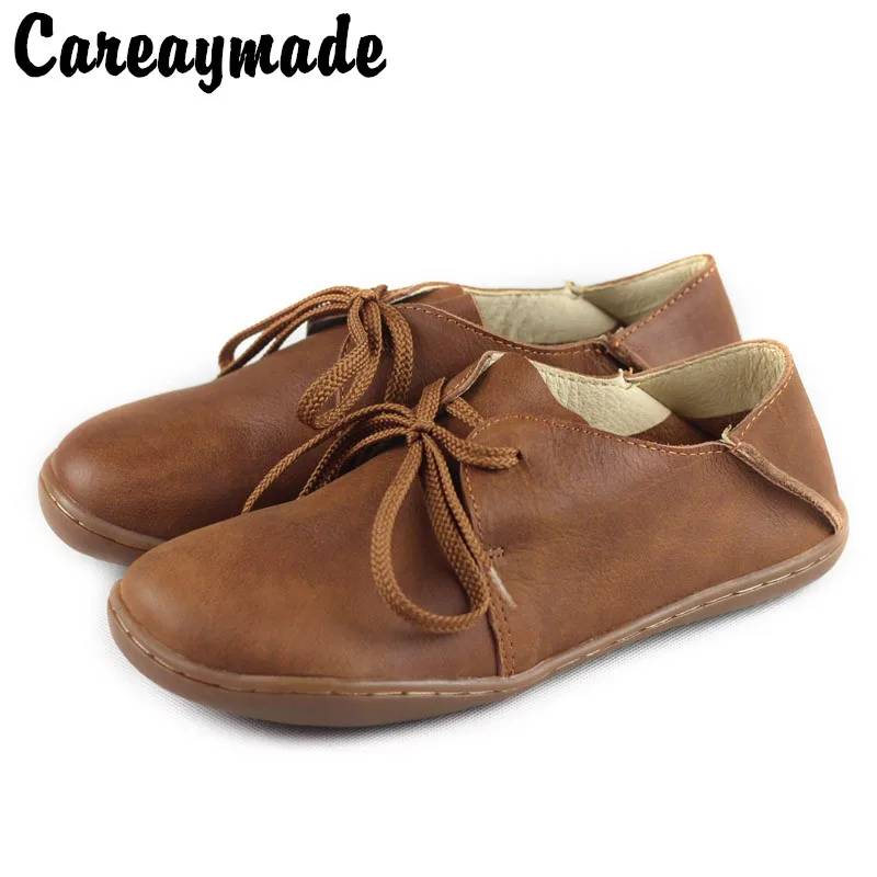 

New 2017 spring,Genuine leather shoes,Pure handmade flat shoes,Women the retro art mori girl shoes,Women fashion Casual shoes