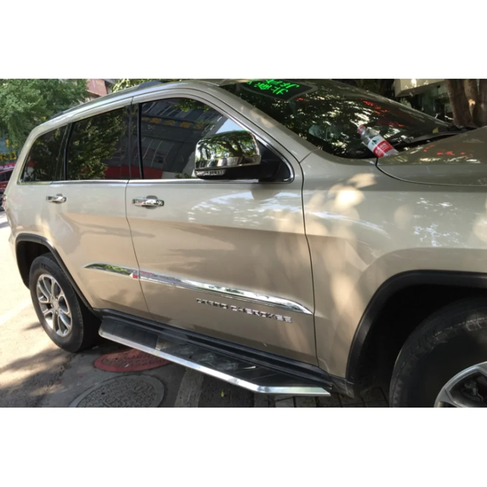 Двери кузова боковой линии чехол для Jeep Grand Cherokee хромированный молдинг отделка