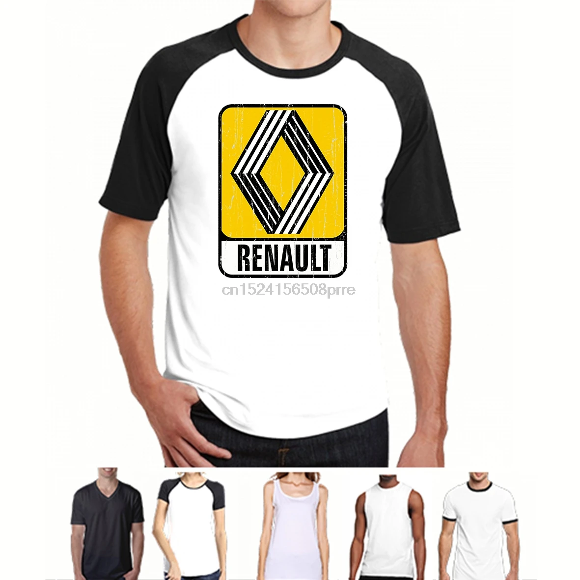 

100% cotton o-neck custom printed t-shirt Classic car Renault Badge 1972 DISTRESSED women tshirts