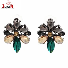 JURAN, Большая распродажа, новые милые серьги ручной работы с кристаллами, милые серьги-гвоздики для женщин и девушек, модные ювелирные изделия C3402