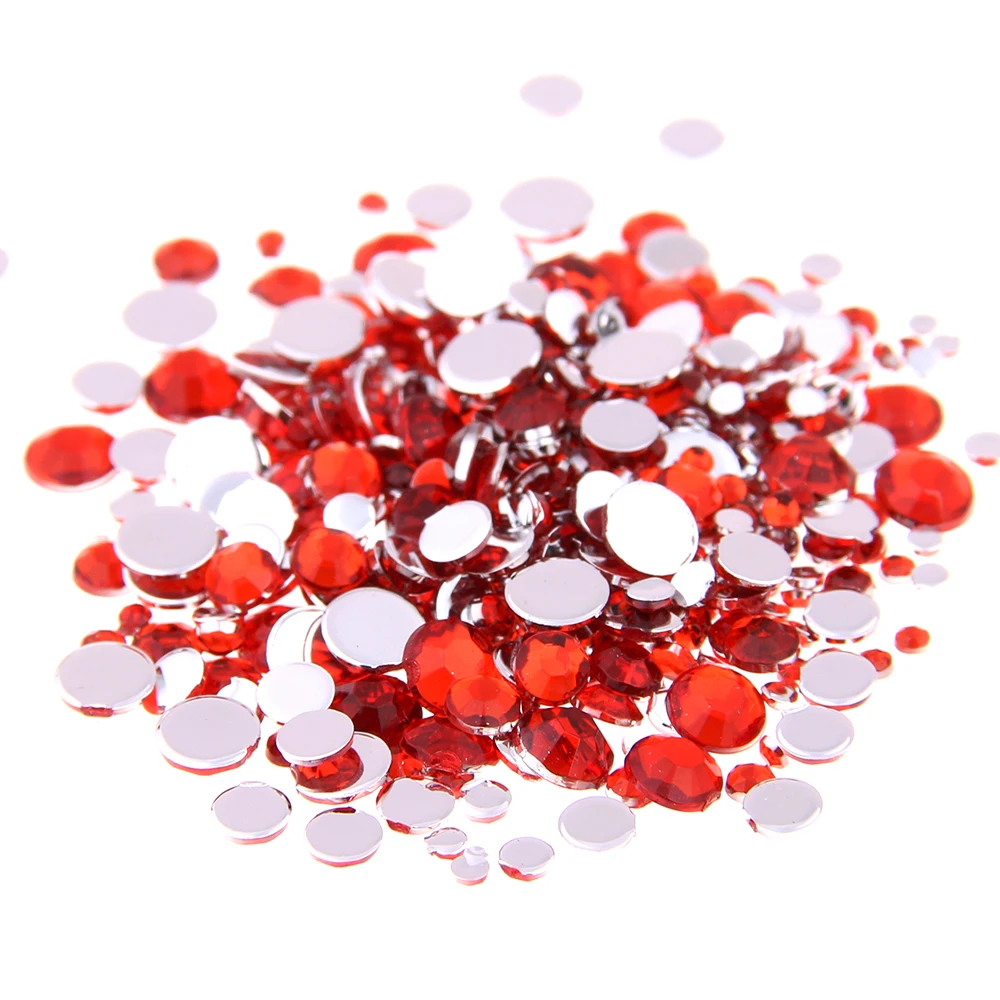 05 RED 2000 шт 4 мм Стразы драгоценные камни для украшения ногтей не горячей фиксации ногтей Flatback DIY украшения 30 цветов - Цвет: 05 RED