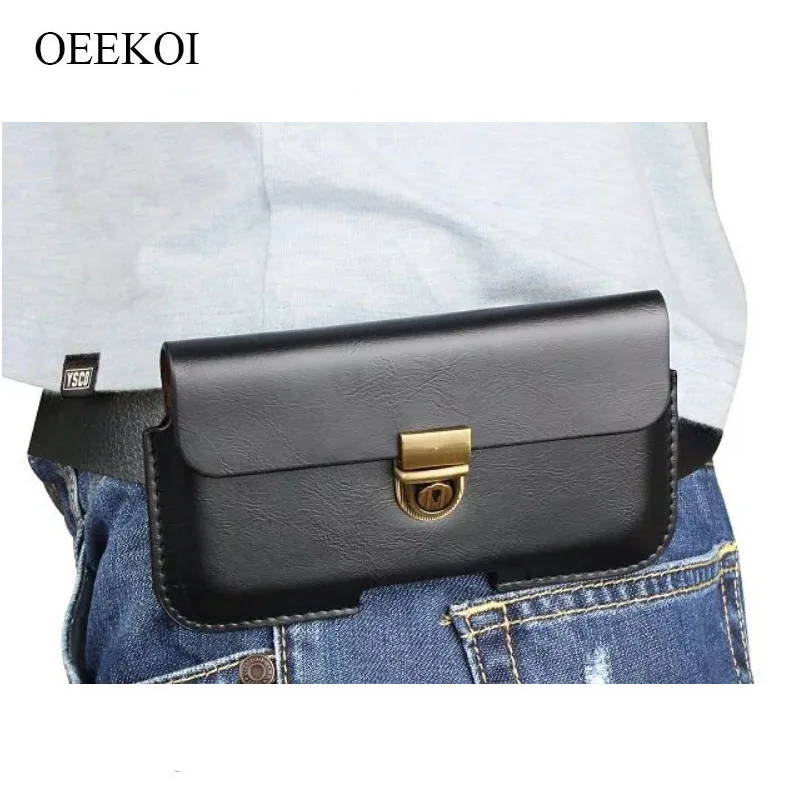 

OEEKOI PU Leather Belt Clip Pouch Cover Case for Panasonic Eluga I2 Activ/Ray 500/Ray/Pulse/Prim/Tapp/Arc 2/A2/Turbo/A 5 Inch
