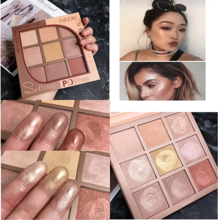 Палитра теней Shimmer светящийся блеск палитра для век хайлайтер Bronzer Contour Face