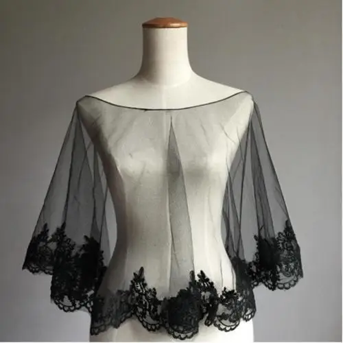 black lace shawl wedding