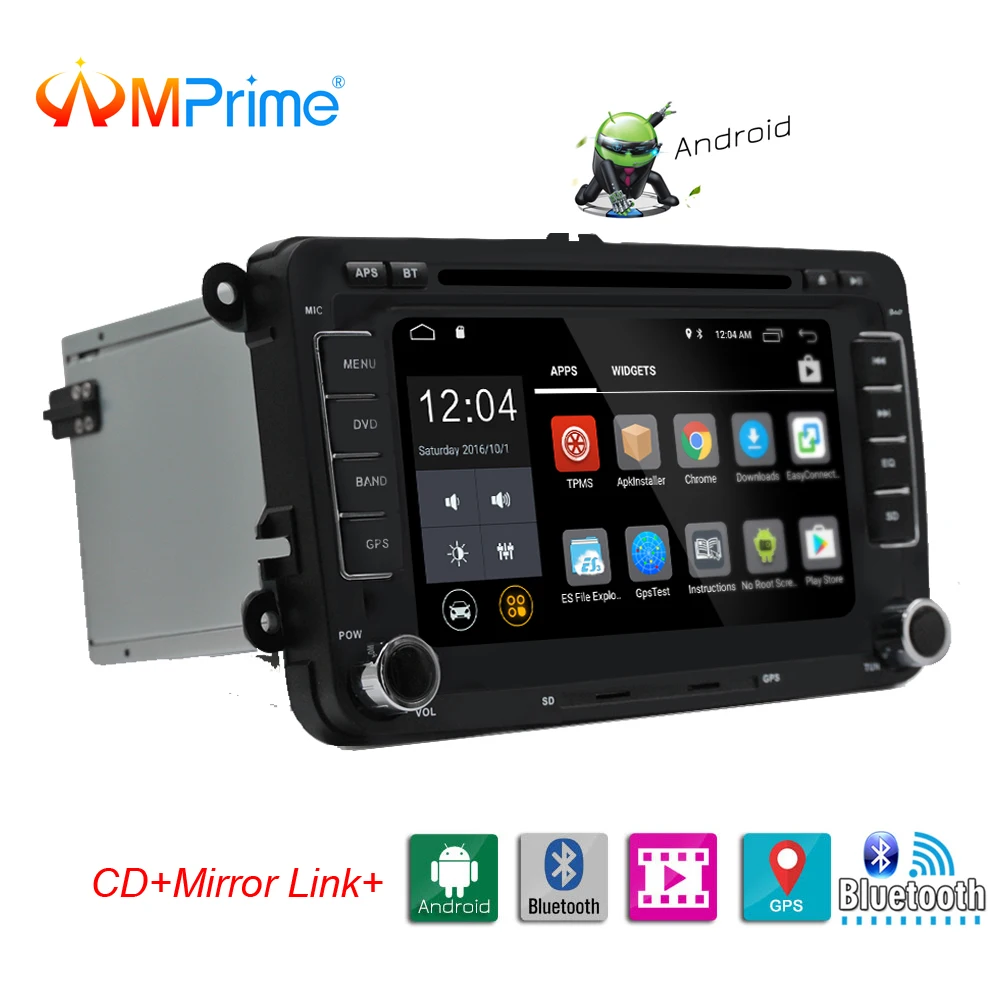 AMPrime 2 din 7 Auto Radio Quad Core Android 7