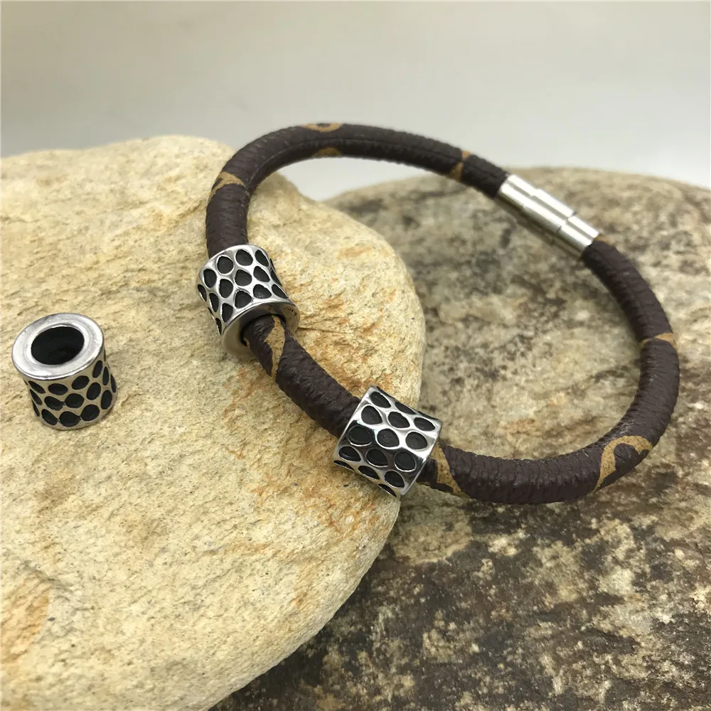 5.78mm Hole 316l Stainless Steel Bead Cylinder European Charms Spacer