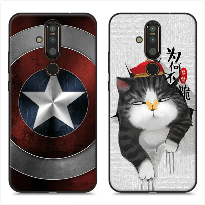 

For Nokia 8.1 Plus Case 3D Relief Painting Soft TPU Case Cover Phone For Nokia X71 Cover Case Coque Capa For Nokia X71 #KO