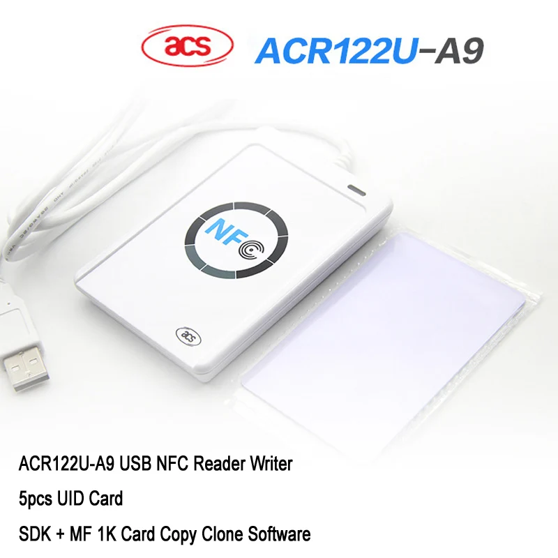 NFC ACR122U Cloner копировальный аппарат писатель 13,56 МГц rfid-дубликатор+ 5 шт. UID Домофонные карты+ SDK+ СЧ 1к копия карты с настраиваемым потоком воздуха, клон kayfun программного обеспечения