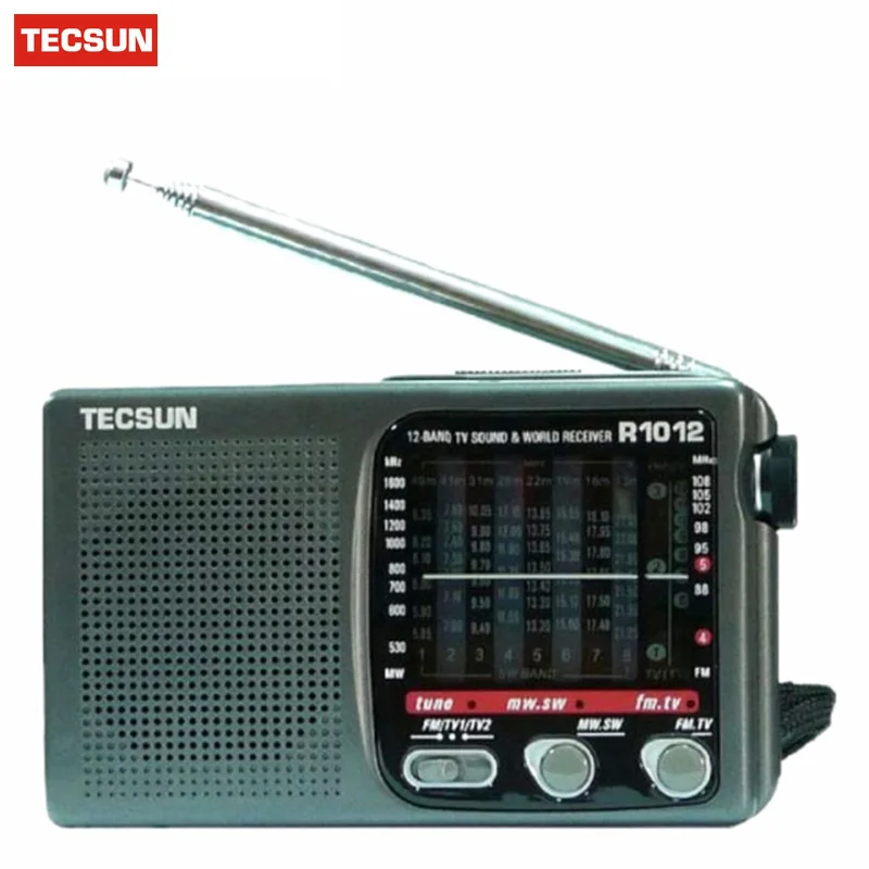 Портативное радио TECSUN R-1012 R1012 FM/MW/SW/tv Радио многодиапазонный мировой радиоприемник 76-108 МГц Y4378A Прямая поставка