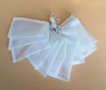 

10pcs/lot- 4*8cm 150/75 micron Mini Size high density soybean milk fruit juice tea mesh Filter Bag Pollen powder storage bag