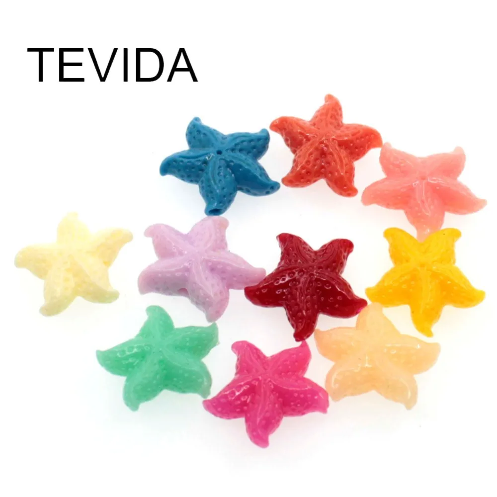 

Tevida Mix Color Coral Plastic Starfish Beads for Jewelry Making/DIY Bracelet Earring Necklace Accessories/Jewelry Finding