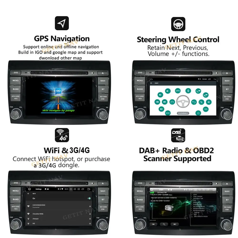 Perfect IPS 2 Din android 9.0 Car DVD Player 7