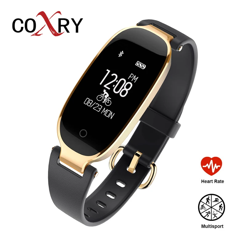 

COXRY Fitness Tracker Band Smart Watch Women Ios Android Sport Watches For Women Bracelet Girls Heart Rate Monitor Wristband