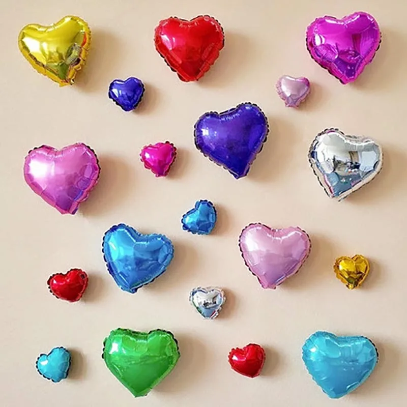 

30pcs 5inch star heart shaped foil balloons wedding birthday party decor Air Helium Inflatable Globos Party Backdrop Decor