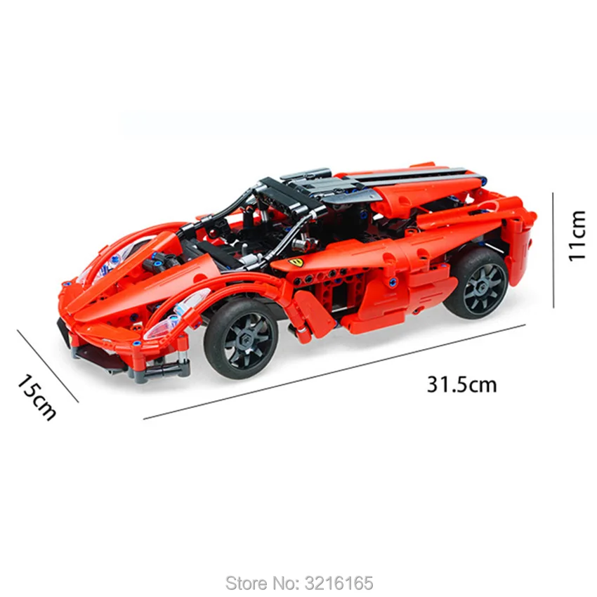 380PCS 2.4G Building Blocks Remote Control RC Car Model Kits Battery Car Chassis Bricks Compatible Legos Gift for Children teens