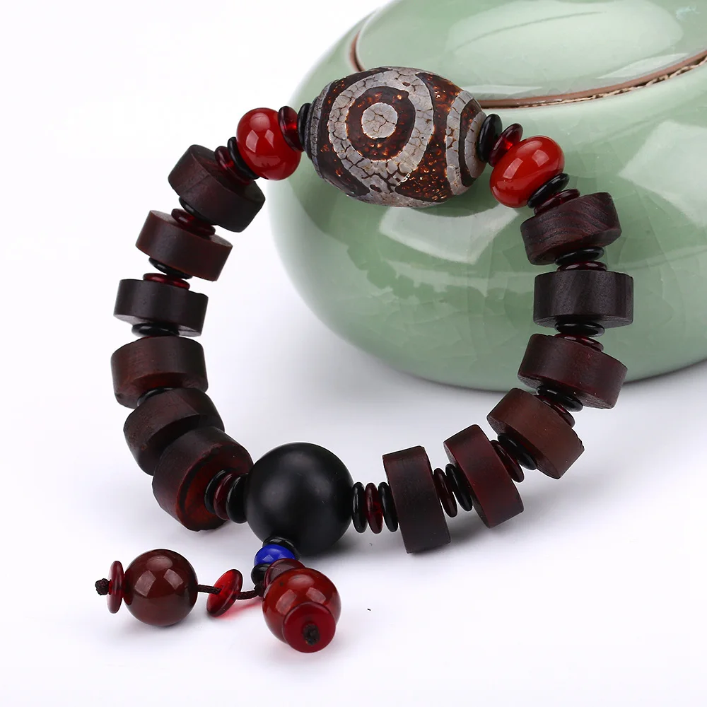 

High Quality Tibet Dzi Beads Bracelet Natural Stone 3 Eyes Beads New Design Fengshui Beads Beaded Bracelet Agate Free Shipping