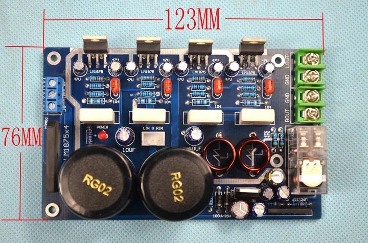 LM1875 AC double 12-18V Dual parallel output HIFI fever amplifier board | Электроника